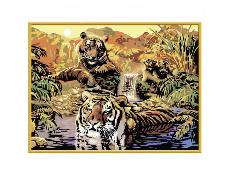 Набор для рисования Ravensburger Раскрашивание по номерам Тигры от 10 лет 28805
