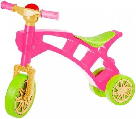 Беговел Rich Toys Самоделкин трехколёсный зелено-розовая