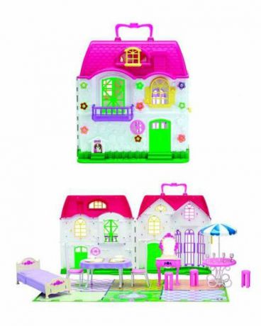 Игровой набор 1Toy Красотка дом для кукол 28 предметов т56586