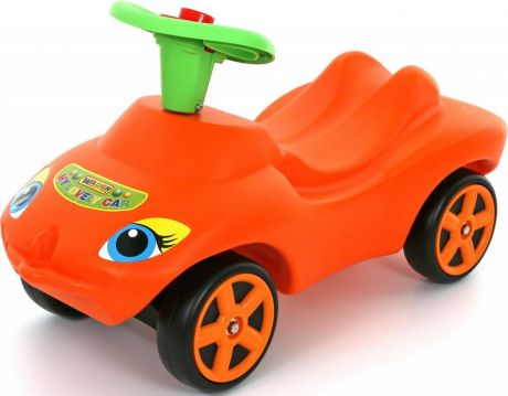 Каталка-машинка Wader Мой любимый автомобиль от 10 месяцев оранжевый пластик с гудком 44600