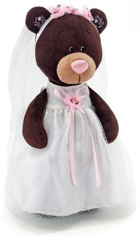 Мягкая игрушка Orange Milk невеста медведь коричневый текстиль 30 см м5041/30