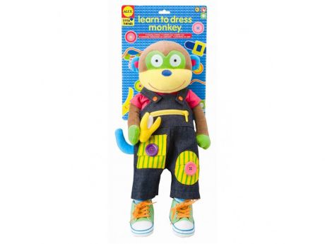 Мягкая игрушка Alex Учимся одеваться обезьянка разноцветный текстиль 56 см 1492
