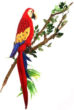 Мягкая игрушка Hansa Ара попугай красный искусственный мех 72 см 3067с