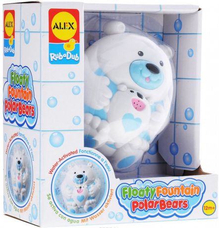 Пластмассовая игрушка для ванны Alex Полярный медвежонок 11 см 841b