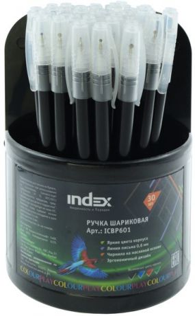 Шариковая ручка Index ColourPlay черный 0.6 мм icbp601/bk