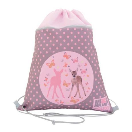 Мешок для обуви Animal Planet too cute, с доп. карманом на молнии, размер 38 х 33см, розовый ap-ass4305/4/15