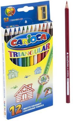 Набор цветных карандашей Universal Carioca Triangular 12 шт 42515/12 + точилка
