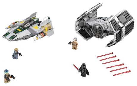 Конструктор Lego Star Wars Усовершенствованный истребитель Сид Дарта Вейдера против Звёздного Истребителя A-Wing 702 эле