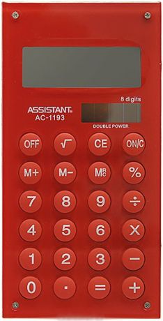 Калькулятор карманный Assistant AC-1193Red 8-разрядный