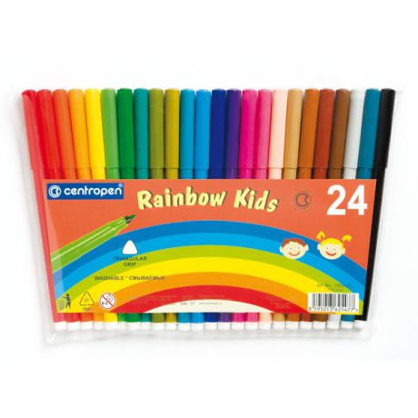 Набор фломастеров Centropen Rainbow Kids 24 шт разноцветный
