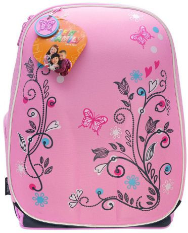 Школьный рюкзак Tiger Enterprise Expert style: Butterfly с анатомической спинкой розовый 20 л 21112/b/tg