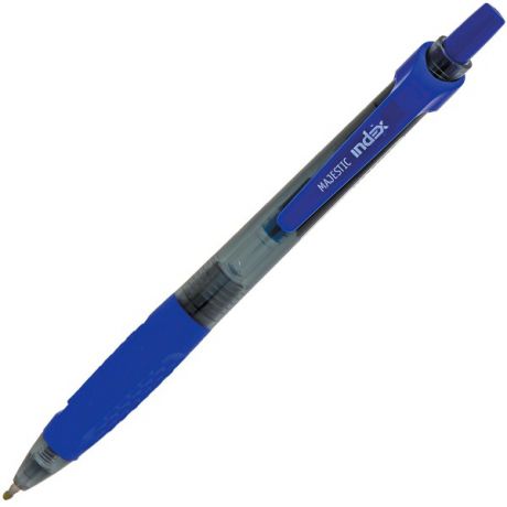 Набор гелевых ручек автоматическая Index Majestic 4 шт синий черный 0.5 мм igp214s/4