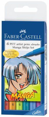 Набор капиллярных ручек Faber-Castell Manga 6 шт разноцветный 167130