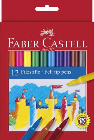 Набор фломастеров Faber-Castell 0.4 мм 12 шт разноцветный 554212