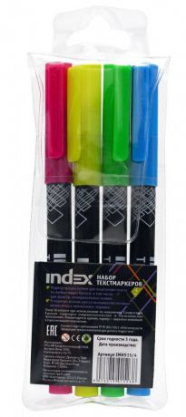 Набор маркеров Index imh515/4 1 мм 4 шт разноцветный