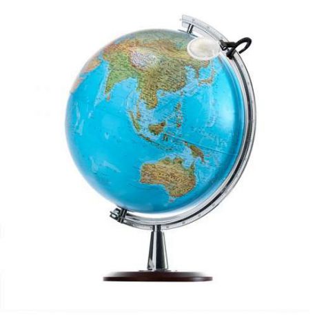 Глобус Atlantis Крым Наш с двойной картой, диаметр 40 см, новая карта, подсветка, лупа, деревянная подставка 0340ATL/new