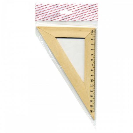 Треугольник 30*, длина 16см, деревянный, в инд.пакете с европодвесом awr16/30