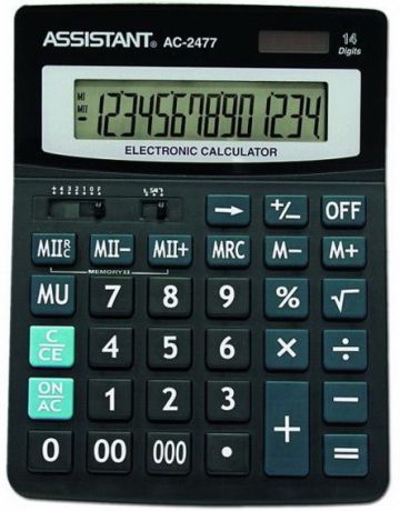 Калькулятор настольный Assistant ac-2477 14-разрядный