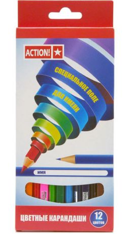 Набор цветных карандашей Action! acp220-12 12 шт