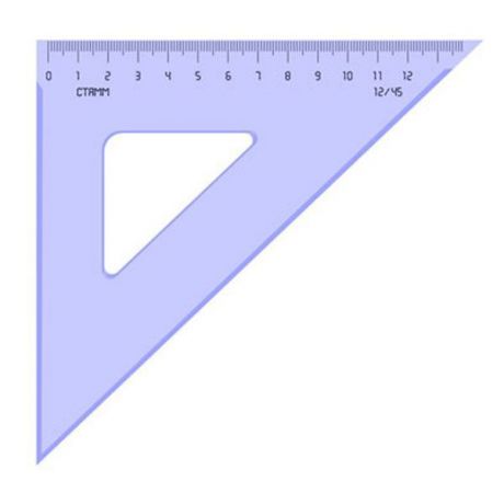 Треугольник 45*, 12 см, тонированный тк46