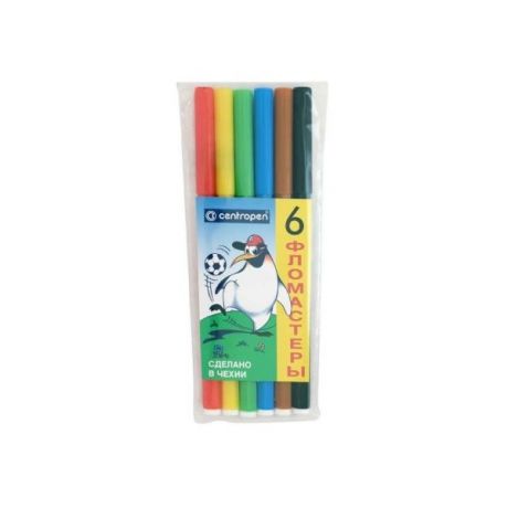 Набор фломастеров Centropen Пингвины 6 шт разноцветный 7790/06-86