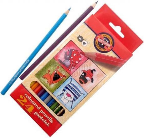 Набор цветных карандашей Koh-i-Noor Кошки+Собаки 24 шт односторонние 3594/24 5 Ks