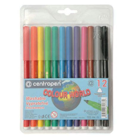 Набор фломастеров Centropen Colour World 12 шт разноцветный 7550/12 Tp