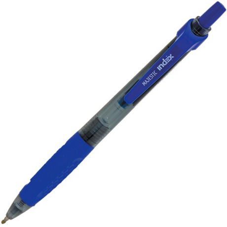 Гелевая ручка автоматическая Index Majestic синий 0.5 мм igp204/bu