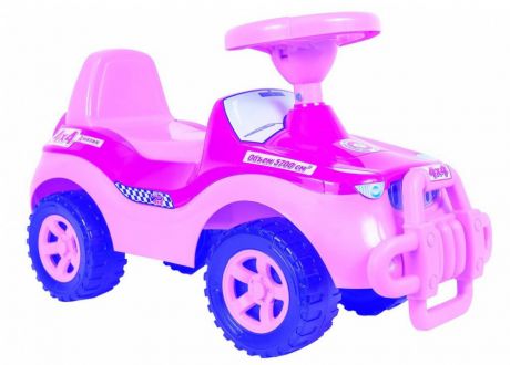 Каталка-машинка R-Toys Джипик Police от 8 месяцев розовый пластик с клаксоном ор105