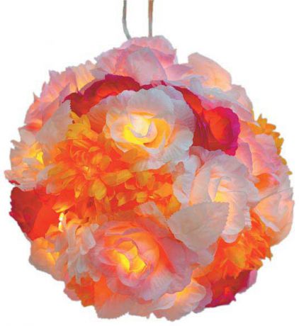 Гирлянда электрическая шар-цветы, 40 ламп, провод 1,5 м, разноцветный