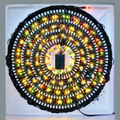 Гирлянда электрическая ромашка, 300 ламп, прозрачная, цветная, с контроллером, 3,1 + 1,5 м