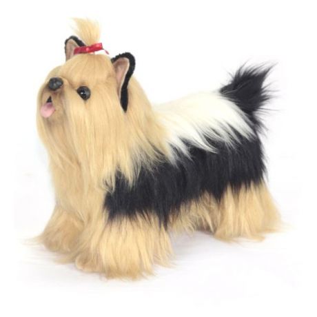 Мягкая игрушка Hansa Йоркширский терьер собака разноцветный искусственный мех синтепон пластик 35 см 6850