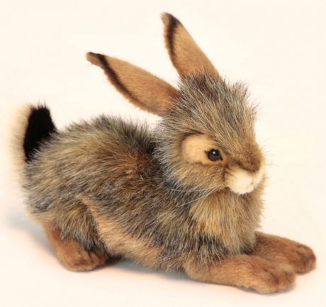 Мягкая игрушка Hansa Кролик черный кролик разноцветный искусственный мех синтепон пластик 25 см 6284