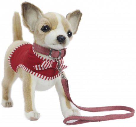 Мягкая игрушка Hansa Чихуахуа собака белый бежевый синтепон искусственный мех 27 см 6383