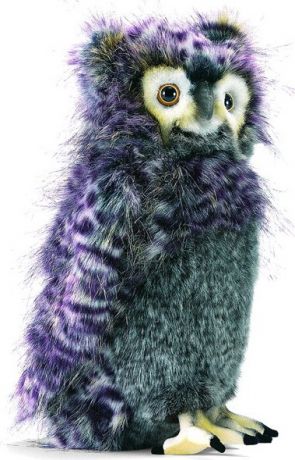 Мягкая игрушка Hansa Филин филин серый фиолетовый искусственный мех синтепон 35 см 3678