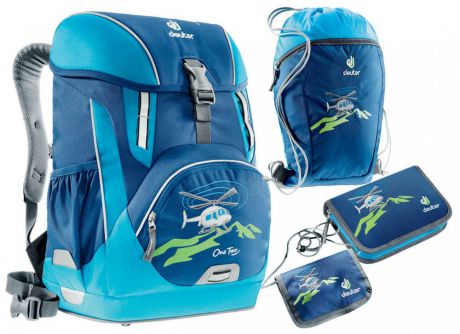 Школьный рюкзак Deuter OneTwo с наполнением синий 20 л 3830116-3036/set2