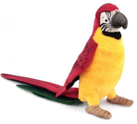 Мягкая игрушка Hansa Желтый попугай птица разноцветный искусственный мех синтепон пластик 37 см 3323