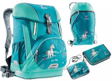 Школьный рюкзак Deuter OneTwo с наполнением голубой 20 л 3830116-3037/set2