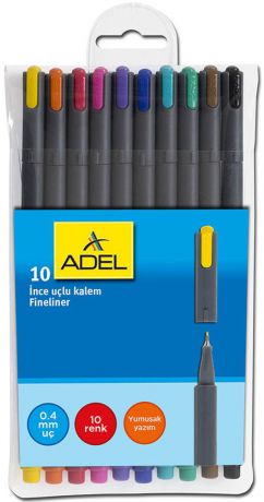 Шариковая ручка Adel 10 шт разноцветный 0.4 мм 420-1870-010