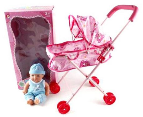 Кукла Shantou Gepai Младенец в коляске 20 см 35808