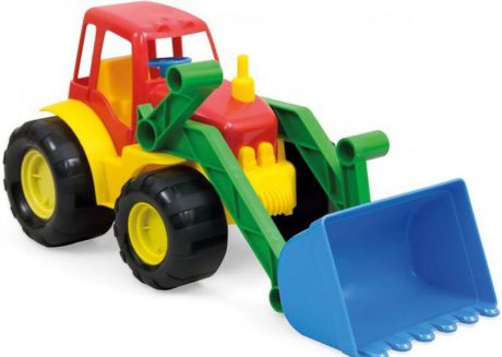 Трактор Zebratoys Active с ковшом 17 см разноцветный
