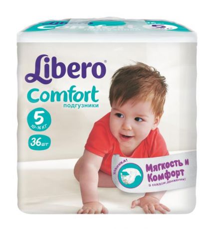 Libero Comfort Fit Ecotech 5, 10-16 кг, эконом упаковка 36 шт. Libero (Либеро)