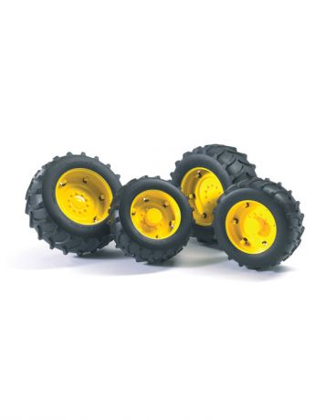 Bruder для системы сдвоенных колес с желтыми дисками, диаметр 10,4/8,5 см Bruder (Брудер)