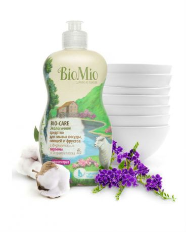 BioMio для мытья посуды, овощей и фруктов с маслом вербены экологичное BioMio