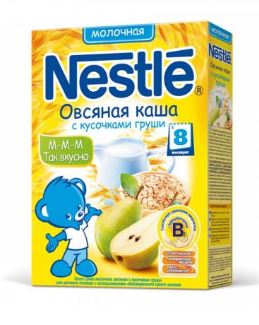 Nestle молочная овсяная с кусочками груши 200 г