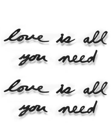 FineDesign декоративная "Love is all you need" настенная черная