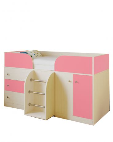 РВ мебель Астра 5 дуб молочный/розовый