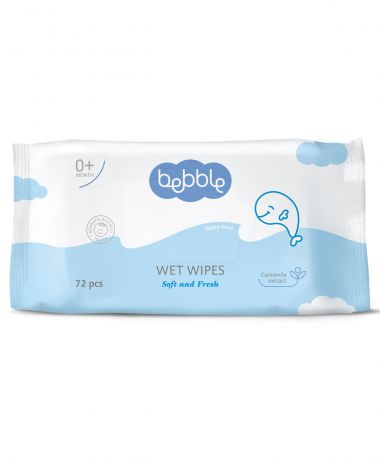 Bebble Wet Wipes 72 шт