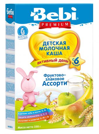 Bebi молочная Фруктово-злаковое ассорти Беби Премиум (Bebi Premium)
