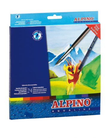 Alpino AQUALINE 24 цвета и кисточка Alpino (Альпино)